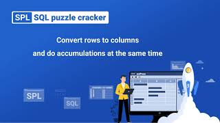 SPL  SQL Puzzle Cracker Convert Rows to Columns And Do Accumulations at The Same Time [upl. by Onaicilef]