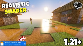 Realistic Shaders Minecraft PE 1212  Shader MCPE 121  Low End Devices [upl. by Aerbma]