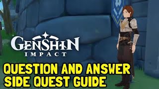 Genshin ImpactWorld Quest  Question and Answer  PART26 [upl. by Barris]