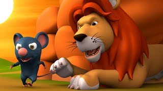 The Lion amp Mouse 3D Animated Hindi Stories for Kids  Moral Stories शेर और चूहा हिन्दी कहानी Tales [upl. by Eneryc39]