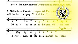 Dominican Little Office Christmas Canticle Antiphons in Nativitate [upl. by Sokairyk]