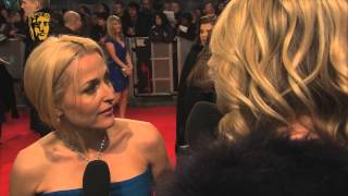 Gillian Anderson  BAFTA Film Awards Red Carpet 2014 [upl. by Eissel]