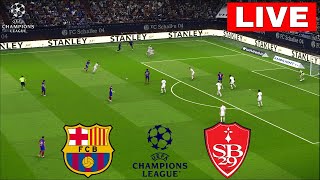 🔴LIVE Barcelona vs Brest I Champions League 2024  Match Streaming [upl. by Hardner]