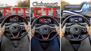 Golf 8 R vs GTI Clubsport vs GTI  0100 amp 100200 kmh acceleration🏁  by Automann [upl. by Reivazx]