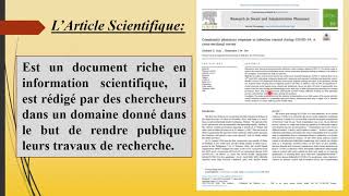 Le Mémoire Analyse dArticle Scientifique [upl. by Braden915]