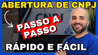 COMO FUNCIONA A ABERTURA DE UM CNPJ  PASSO A PASSO PARA ABRIR SUA EMPRESA [upl. by Anerb]