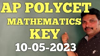 AP POLYCET KEYMATHEMATICSHELD ON 10052023 [upl. by Hamachi768]