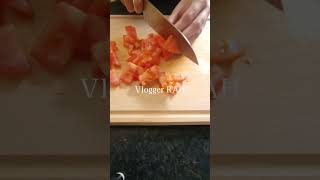 ASMR chopping tomatoes 🍅 asmr food viralvideo delicious [upl. by Airla697]