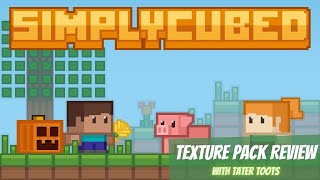 Simply Cubed  Minecraft Texture Pack Trailer  Resource Pack Review [upl. by Ilhsa]