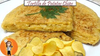 Tortilla de Patatas Chips  Receta de Cocina en Familia [upl. by Fayola]