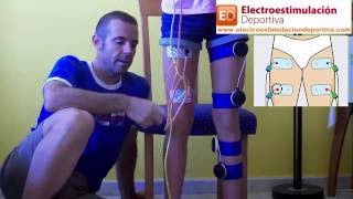 Colocación de electrodos para masaje de electroestimulación [upl. by Aitnauq682]