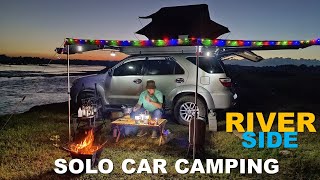 SOLO CAR CAMPING  Ep30 RIVER SIDE  RAW CAMPING  GO 4 X 4 [upl. by Ariew236]