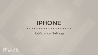 iPhone Notification Settings [upl. by Sherlocke61]