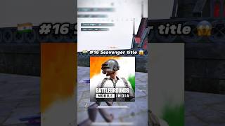 🇮🇳 16 Scavenger Title 🤯 bgmishorts ytshorts pubg sniping title scavenger [upl. by Fae874]