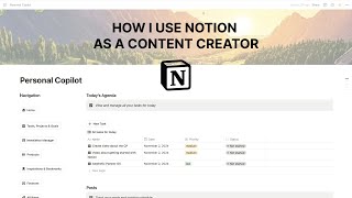 How I Use Notion as a Content Creator [upl. by Ahsikcin680]