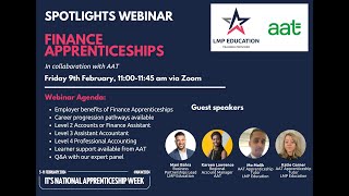 Finance Apprenticeships Webinar  LMP Education [upl. by Nowujalo]