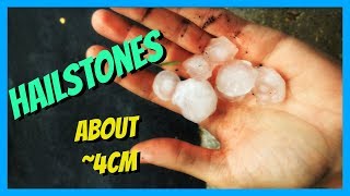 Thunderstorm with hailstones I Quick vlog [upl. by Pinkham]