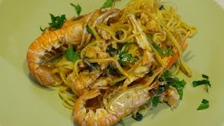 Tagliatelle agli scampi straordinarie [upl. by Yeltnarb]