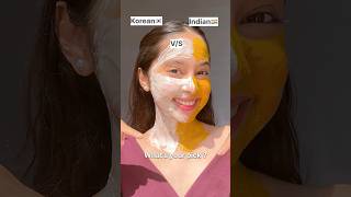 Korean rice face mask vs Indian besan turmeric face mask youtubeshorts skincare trendingshorts [upl. by Noreg]