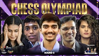 FIDE Chess Olympiad 2022 Day 8  Caruana vs Gukesh [upl. by Haimes]