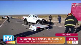 MURIÓ un JOVEN en un CHOQUE FRONTAL en Malargüe [upl. by Cooperman]