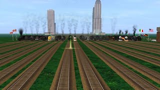 Trainz RacingRacing for new trains kampl trainzsimulator railroad racing [upl. by Nortad]