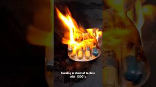 ASMR burning a sheets of tablet with 1300°c shorts asmr viralvideo [upl. by Hallvard8]