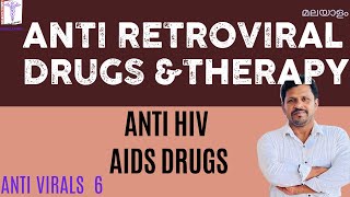 Antiretroviral therapy Malayalam Anti HIV drugs Classification Malayalam Anti AIDS Pharmacology [upl. by Michella]