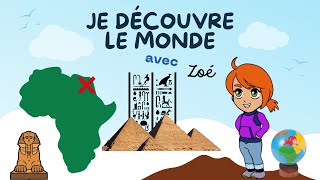 Les continents pour enfants  lAfrique  Les pyramides de Gizeh 🌍 Fiches GRATUITES à imprimer [upl. by Nahij]