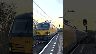 Nightjet met Vectron loc komt door station Duivendrecht train trainspotting shorts [upl. by Oab]