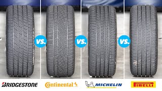 Michelin vs Continental vs Bridgestone vs Pirelli  The BEST Ultra High Performance All Season Tires [upl. by Nyliak]