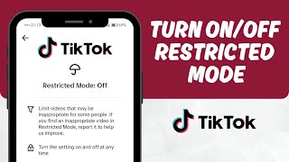 How to Turn ONOFF Restricted Mode on TikTok  Sensitive Content Control TikTok [upl. by Marcella583]