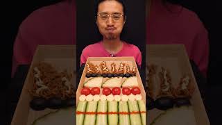 Mukbang ASMR  Red Manganji Peppers Ippei olives pineapple cherry tomatoes cheese cucumbers [upl. by Colvin981]