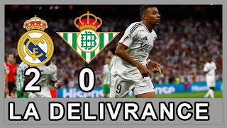 Mbappe marque enfin le Real Madrid respire  Real Madrid  Betis Seville 20 [upl. by Ykroc]