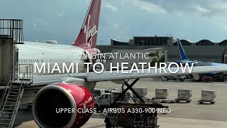 Virgin Atlantic Upper Class Miami to London Heathrow A330900NEO [upl. by Ennylyak]