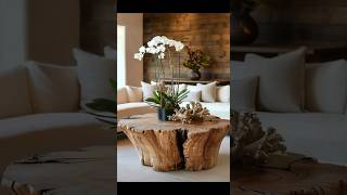 Natural wooden tables design youtubeshorts home luxuryhomedesigner homedecor design interior [upl. by Mita934]