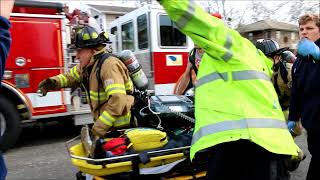 CHRISTMAS EVE HOUSE FIRE IN OAKDALE NY [upl. by Anialram]