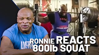 Ronnie Coleman REACTS to 800lb Squat Video  RONNIE REACTS [upl. by Llerrot]