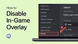 How To Disable Discord InGame Overlay  Tutorial [upl. by Aikimat309]