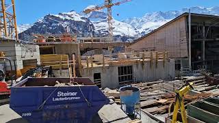 Construction situation SCHILTHORN BAHN Murren Switzerland May 2024 [upl. by Siwel]