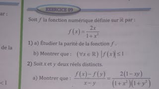 1 bac sm généralité sur les fonctions ex 89 page 67 almoufid tome 2 [upl. by Niccolo]