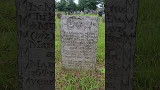 Headstone 1800 and 1802 Soul Effigy Two Children  Stafford CT cemetery [upl. by Rumpf]