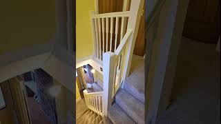 Quick and affordable staircase renovation staircasebanisters [upl. by Magree426]