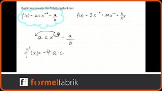 Ableitung mit negativen Exponenten und Buchstaben 2 Beispielsaufgaben [upl. by Fabrianna]