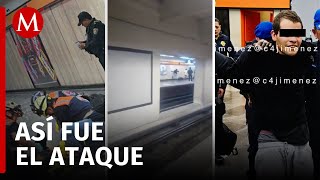 Apuñalamiento múltiple en el metro Tacubaya deja una víctima grave [upl. by Abdul]