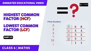 Highest common factor  HCF  Lowest common multiple  LCM  Part 13  English  Class 6 Maths [upl. by Cerys]