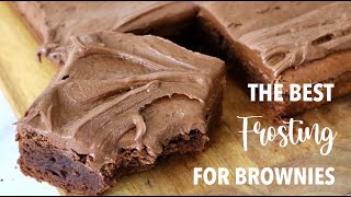 Chocolate Frosting for Brownies Recipe Video [upl. by Bolitho]