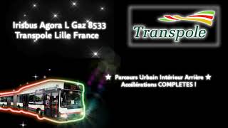 Sounds Irisbus Agora L Gaz 8533 Transpole Lille France [upl. by Aicital]