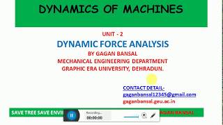 DO2L07 TURNING MOMENT DIAGRAM VIDEO LECTURE  GAGAN BANSAL  INDIA DOM [upl. by Nalat]