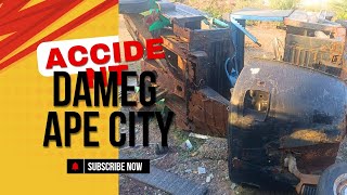 piaggio ape city accidentApe city Dameg [upl. by Nessnaj]